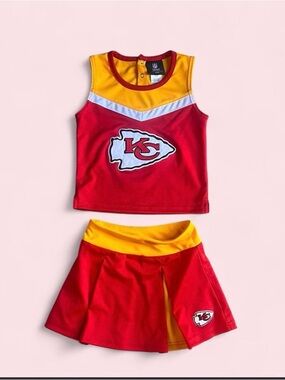 Girls NFL Kansas City Chiefs Cheerleader Outfit Sz 4T